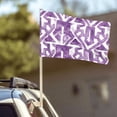 thumbnail image 3 of Car Flag12x18 No Pole Is Not Easy To Fade Fast Dry Hole Design Can Wear Flagpole Easy To Install For Car Family Business Travel Mediumpurple Moroccan Trellis Hand-Drawn Sketch_1, 3 of 8