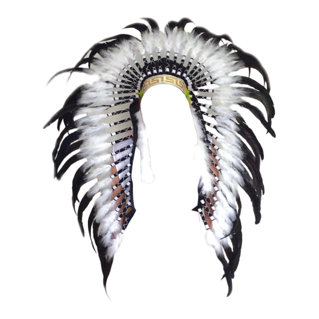 Tocado con banda para pelo y plumas para festivales, carnavales, fiestas y cosplay.