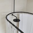 thumbnail image 4 of Naiture Stainless Steel Oval Shower Curtain Rod with Ceiling Support for Clawfoot Tub in 72" L X 36" W, Black Finish, 4 of 7