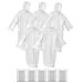 thumbnail image 3 of SANXINHT Ensemble de 5 Ponchos de Pluie Colorés Jetables pour Adultes avec Capuche et Manches à Cordon (Transparent), 3 of 4