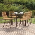 thumbnail image 1 of vidaXL 5 Piece Garden Dining Set Poly Rattan, 1 of 5