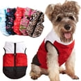 thumbnail image 2 of Ropa para mascotas, abrigo para perros pequeños a prueba de viento, chaqueta cálida de invierno para cachorros con cremallera, chaleco a prueba de nieve para perros con anillo en D, disfraz de algodón, 2 of 5