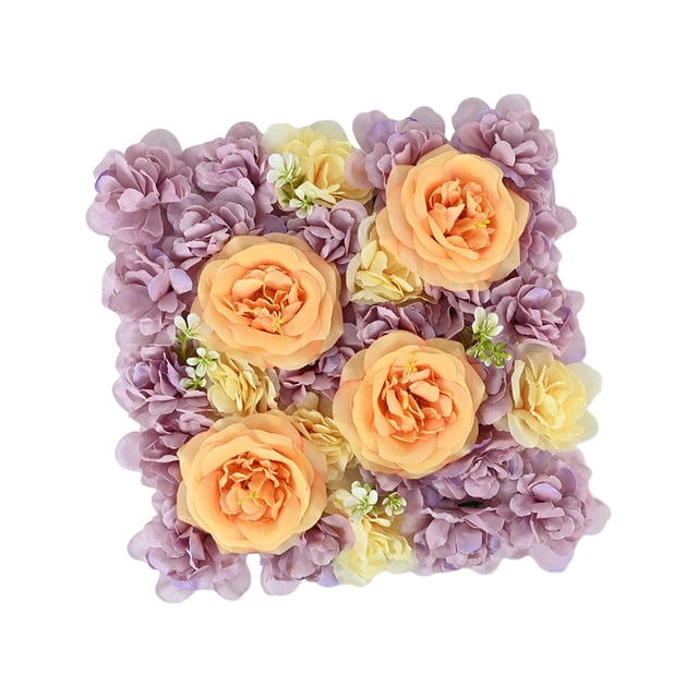 Panel de flores artificiales, decoraciones del Día de San Valentín para el hogar, bricolaje, regalos del Día de San Valentín, fondo para de , naranja naranja violeta claro