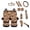African South Ethnic, variant on Jamaica Lion Full Set Car Seat Covers for Front and Rear Seats Greem Auto Interior Set with Steering Wheel Gear Shift Handbrake Cover Seatbelt Pads and Cup Coasters Keychain14Pcs