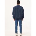 thumbnail image 4 of Cortavientos para hombre, corte slim, ligero, de manga larga, con cremallera, chaqueta bomber Azul marino S Unique Bargains Chaqueta, 4 of 5