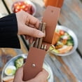 thumbnail image 2 of Portable Folding Chopsticks In Pu Storage Bag 1 Pair Wood Foldable Potable, 2 of 3