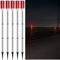 thumbnail image 1 of 5 Pcs Marqueurs d'Allée à Énergie Solaire, Lumières Paysagères Solaires Chauffantes, Lumières Solaires Extérieures Rouges pour Allée, Réflecteurs d'Allée Paysagère sur Poteaux pour Route de Neige Jardin, 1 of 8