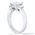 thumbnail image 3 of Square Cut Charles & Colvard Forever ONE Moissanite 3-Stone Engagement Ring in 14k White Gold, 3 of 5