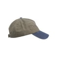 thumbnail image 3 of Gravity Outdoor Co. Pigment Dyed Adjustable Baseball Cap - Black Logo - Olive/Navy, 3 of 4