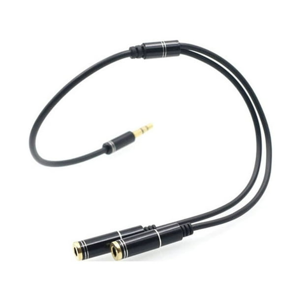 3.5mm Audio Splitter Cable 3.5mm Male to 2 Port 3.5mm Female with Mic 3