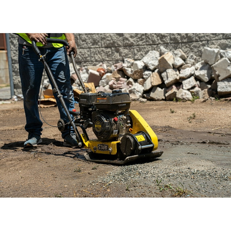 STARK USA 7.0HP Gas Powered Vibration Compaction Force Plate Compactor Walk Behind 2360 Lbs