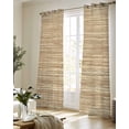 thumbnail image 5 of Retro Yellow Sheer Curtains 84 Inch Length 2 Panels Set for Living Room/Bedroom, Country Farmhouse Abstract Minimalist Texture Kitchen Curtains Grommet Semi-Sheer Curtains Window Treatments 42"x84"x2, 5 of 7