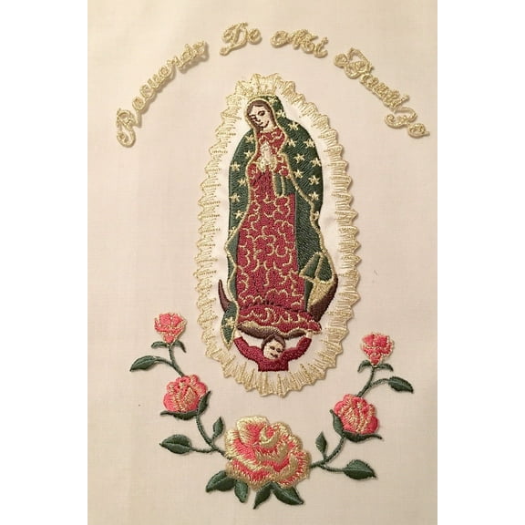 CF3851/84 Baptism Virgin Mary Embroidered Patch Applique Santa Maria Christening