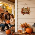thumbnail image 4 of Small Fall Wreath, Welcome Sign, Autumn Door Decor for Front Door | Cute Hello Fall wreath for front door, wall, office, entryway, and indoor outdoor autumn harvest decor. D, 4 of 8