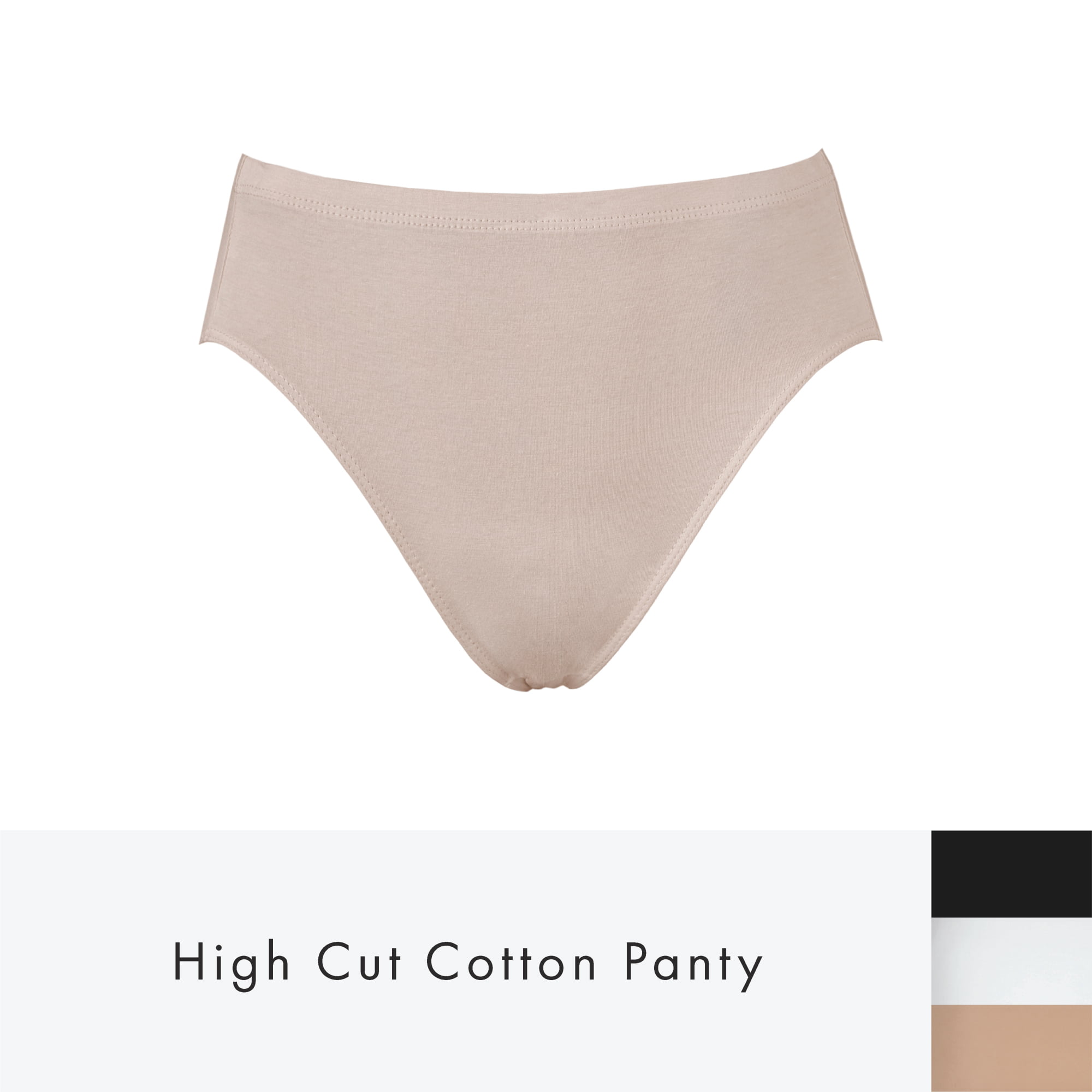 Women's Cotton Essentials Women's High Cut Brief Panty, 1 Pack 