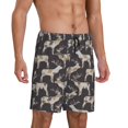thumbnail image 6 of Mens Pajama Shorts, cool moose elk black Sleep Shorts Men Pajama Bottoms Lounge PJ Shorts with Pockets, 6 of 6