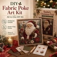 thumbnail image 3 of 3D Christmas Fabric Poke Art Kit | Handmade Fabric Poke Art Kit with Pre-Cut Squares, Vintage Holiday Decor, DIY Christmas Craft Kit for Adults and Beginner(C), 3 of 7