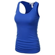 FDPlus Women's Casual Essential Solid Racerback Tank Top Plus Size