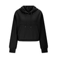 thumbnail image 4 of Bovemsi Sweatshirt for Women Cropped Lightweight Long Sleeve Hooded With Pocket 2025 Fall Trendy Outfits Camo Hoodie, 4 of 9