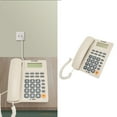 thumbnail image 4 of Corded Landline Telephone, Corded Phone Mute Function Dual Interface Caller ID Display Multifunction Noise Reduction  For Home White,Black, 4 of 8