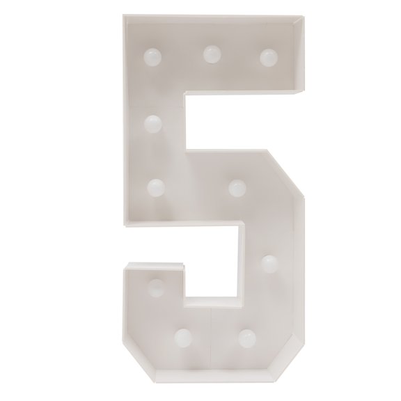 Vintage 50 Light Up Numbers, KT Board, Battery Powered LED Lamp for Birthday Party Decoration
