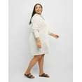 thumbnail image 2 of Hanes Originals Women's Soft Brushed Fleece Hoodie Dress (Plus Size) Wheat Heather 2X, 2 of 5
