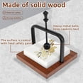 thumbnail image 3 of Modern Countertop Paper Towel Holder, Solid Wood Base & Aluminum Alloy Stand, Minimalist Style, for Home, Hotel, Restaurant, KTV, 3 of 7