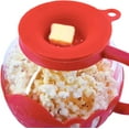 Pack) Popcorn Maker Glass Microwave Popcorn Popper With Butter Melter