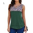 thumbnail image 4 of facefd Débardeur Femme Léopard Couture Croisée Col en V Vert L, 4 of 5