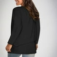 thumbnail image 4 of BiZtdJrK V Neck T Shirts for Women Plus Size Long Sleeve Workout Shirts Lightweight Comfy Casual Fall Tops Loose Fit Solid Tees Birthday Gift Black S, 4 of 9