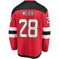 thumbnail image 3 of Men's Fanatics Timo Meier Red New Jersey Devils Home Breakaway Jersey, 3 of 3