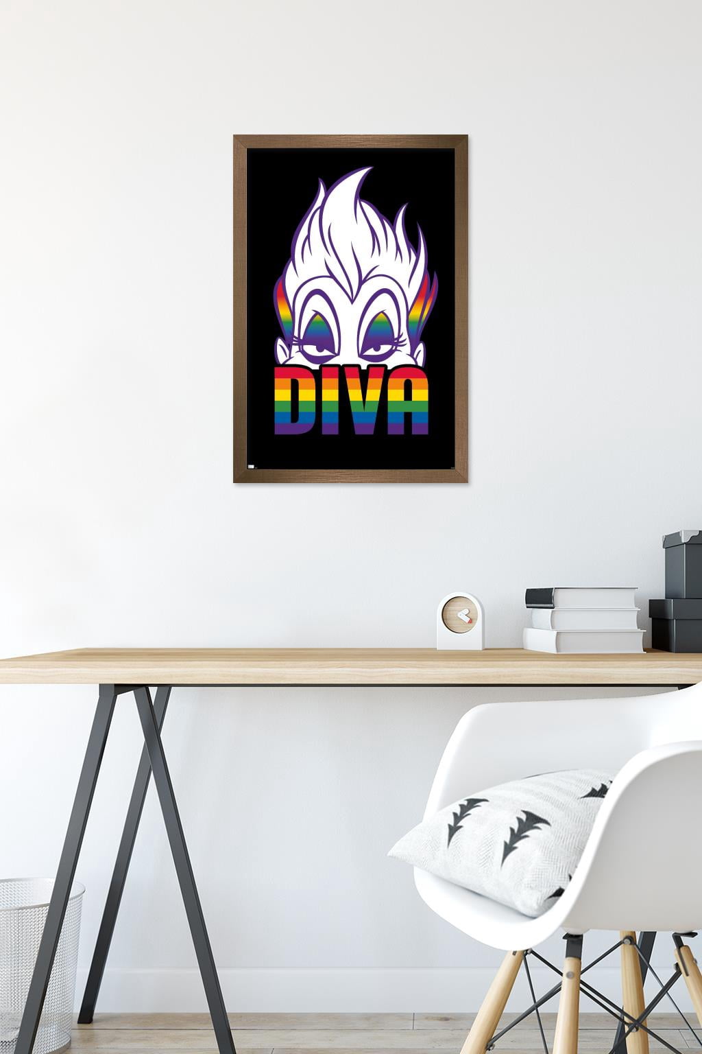 Disney - Ursula - Diva Wall Poster, 14.725" x 22.375", Framed