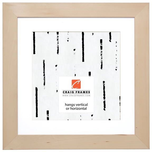 Craig Frames DIY Unfinished Wood Picture Frame, 20 x 20 Inch Matted to Display a 16 x 16 Inch Photo, Natural