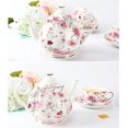 thumbnail image 5 of Btat- Tetera Floral Con Caja De Regalo 38 Oz Blanca Con Rosas Rosadas Y Adornos Dorados Tetera De Porcelana Cerámica Apta Para Lavavajillas Regalos De Navidad Brew To A Tea NA, 5 of 5