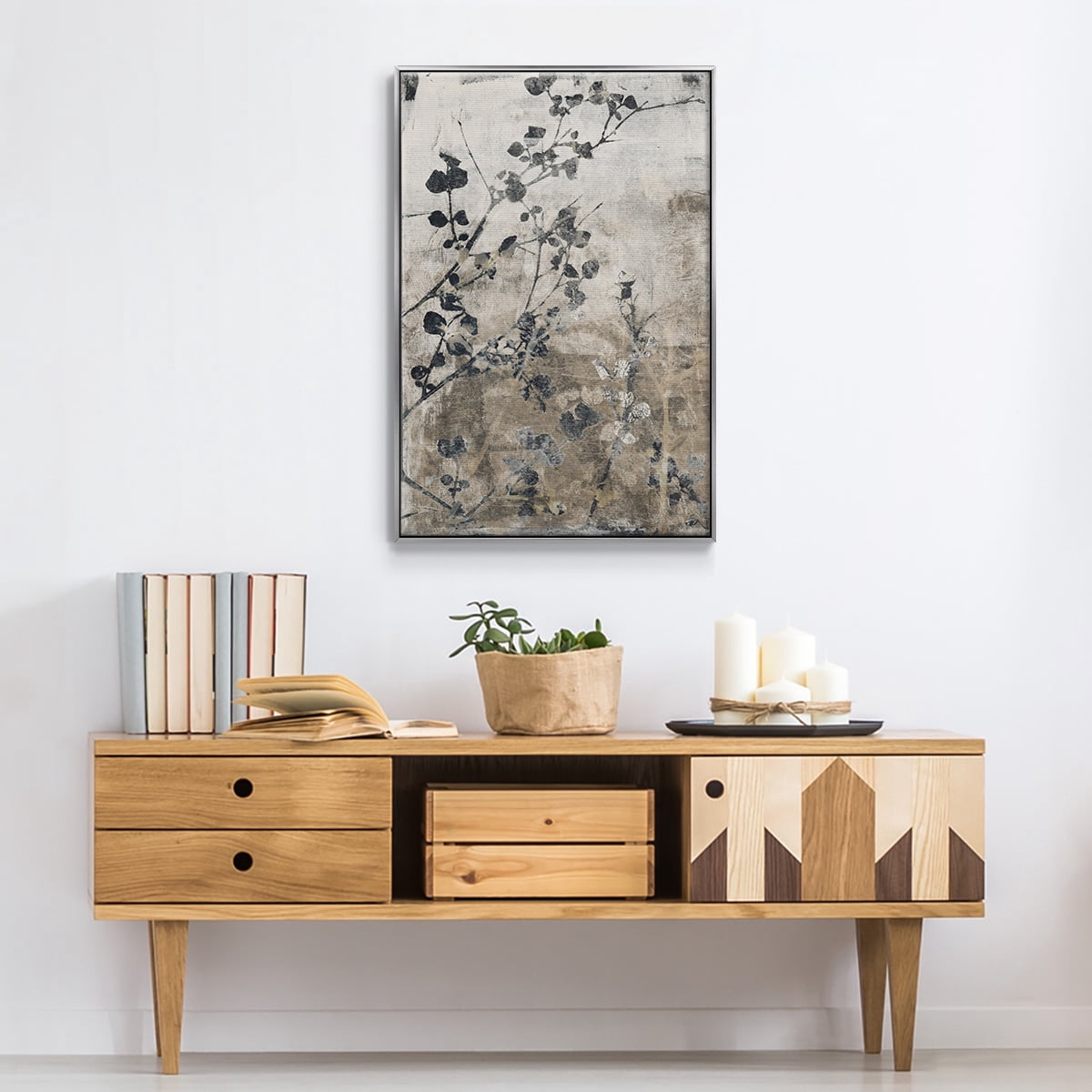 Boundless VII Framed Premium Gallery Wrapped Canvas - Ready to Hang - 25 x 37 - Silver Floating Frame