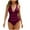 Wine, variant on Admvng Plus Size Swimsuit for Women Push up One Piece Swimsuits Tummy Control Bathing Suits Plus Size Swimwear S-2XL