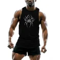 thumbnail image 3 of Camiseta sin mangas para hombre, transpirable, para entrenamiento, deportes al aire libre, transpirable, sencilla, ligera, con estampado de flores, de secado rápido, 3 of 5