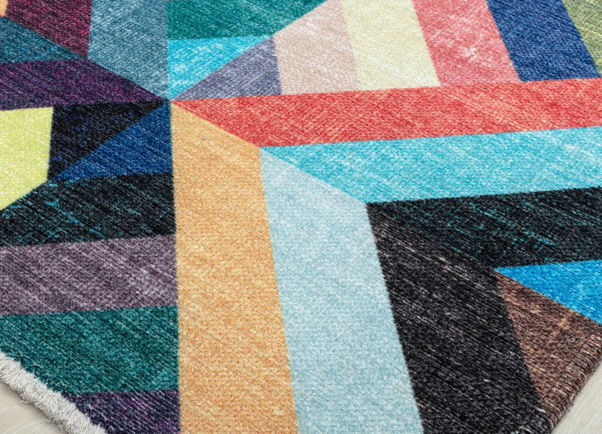 Elizabeth Sutton MI25A Bright Side Abstract Modern Multicolor Area Rug, 7'10"X10'0"
