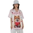 thumbnail image 4 of Happy Valentine's Day Pomeranian Brings Love Heart Hawaiian Shirt Breathable Summer Unisex Merch Pom Dog Lover Gifts - 02028, 4 of 6