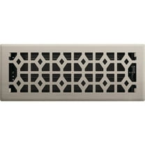 Imperial Signature Series Floor Register Brushed Nickel Steel - Adjustable - 4 x 12 In.