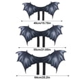 thumbnail image 2 of Black Cute Halloween Pet Bat Costume, Easy‑Wear Adjustable Cosplay Outfit for Dogs and Cats, Size M, 2 of 4