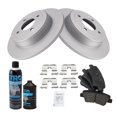 thumbnail image 2 of TRQ Rear Premium Posi Ceramic Disc Brake Pad & Coated Rotor Kit w/Chemicals BKA24573, 2 of 6