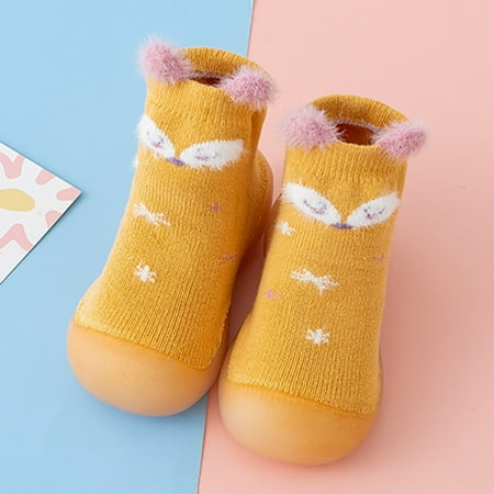 

Baby Sock Shoes Non-Slip Infant Walking Shoes Soft Sole Sneakers Cotton Baby Grip Socks for Boys 6-12 Months