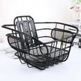 Bike Basket, Front Handlebar Hanging Basket Waterproof Metal Wire Bicycle Basket Fits to Most