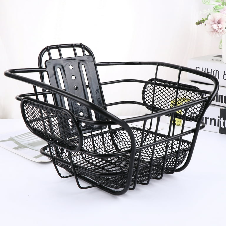 Bike Basket Front Handlebar Hanging Basket Waterproof Metal Wire