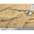 thumbnail image 2 of Soimoi Orange Rayon Fabric Branch & Flycatcher Bird Print Sewing Fabric Yard 42 Inch Wide, 2 of 3
