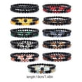 thumbnail image 2 of Minnieouse 2 uds amantes encantadora 6mm circonitas fiesta de ocio * pulseras parejas joyería ocasiones cuenta energía Yoga circón Ropa, zapatos y accesorios Miscelánea Tipo-11 Tipo-11, 2 of 6