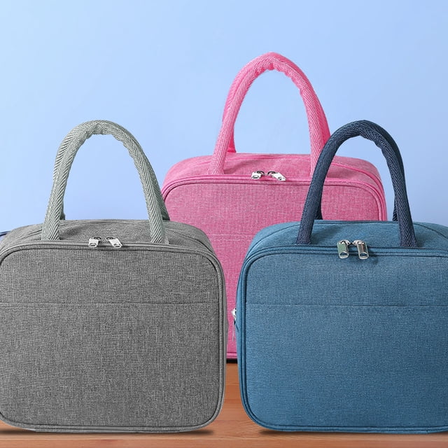 Xihbxyly Bolsa de Almuerzo Reutilizable, Bolsa Térmica con Forro de Aluminio, Diseño Espacioso y Ligero, Ideal para El Trabajo, Picnic, Playa, Paseos En Bote, Viajes, Tamaño 9.45 X 7.87 X 5.51 Pulgad