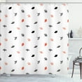 thumbnail image 1 of Ambesonne Leaf Shower Curtain, Orange Warm Ginkgo Leaves, 69"Wx84"L, White Black Orange, 1 of 3