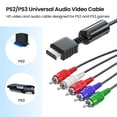 thumbnail image 2 of Component YPbPr HD Cable Compatible with PS2/PS3/PS3 Slim to HDTV-EDTV(HD 480P), 180cm, Black, 2 of 7